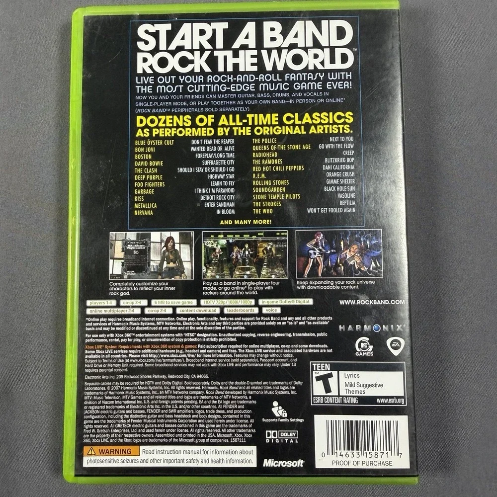 Rock Band (Microsoft‎ Xbox 360, 2007)